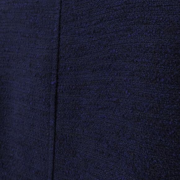 NWT J.Crew Factory Sleeveless Tweed Gold Button Shift Dress Navy Blue Size 0 - Picture 8 of 8